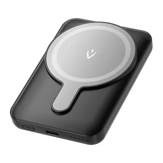 Vention Power Bank 5000mAh Magnetic Wireless (USB-C + USB-C + Wireless) 20W _ black
